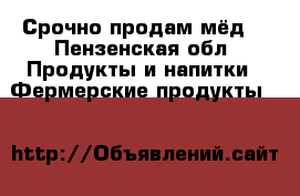 Срочно продам мёд. - Пензенская обл. Продукты и напитки » Фермерские продукты   